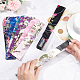 10Pcs 10 Colors Silk Cloth Collapsible Floral Print Chinese Fan Storage Bag(ABAG-NB0001-98)-3