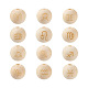 Craftdady 120pcs 12 styles perles européennes en bois naturel non fini(WOOD-CD0001-09)-1