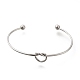 304 Stainless Steel Knot Cuff Bangles for Women(BJEW-M233-04P)-2