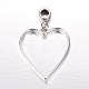 Rack Plating Alloy Heart Dangle Charms(PALLOY-JF00266)-1