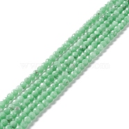 Natural Glass Beads Strands, Faceted, Round, Spring Green, 3mm, Hole: 0.7mm, about 88pcs/strand, 15.24~15.43 inch(38.7~39.2cm)(G-M390-04A)