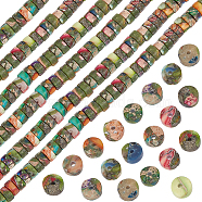 1 Strand Natural Imperial Jasper Beads Strands, Dyed & Heated, Heishi Beads, Flat Round/Disc, Colorful, 4~4.5x2mm, Hole: 1mm, about 180pcs/strand, 16 inch(G-BBC0001-26)