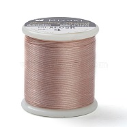 MIYUKI Beading Nylon Thread B, 330 DTEX/0.203mm/0.008", for Seed Beads, #4, Dark Salmon, 0.16mm, 55 yards(50 meters)/roll(NWIR-B001-04)