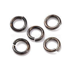 Brass Open Jump Rings, Cadmium Free & Lead Free, Gunmetal, 7x1.2mm, Inner Diameter: 4.5mm, about 3125pcs/500g(KK-G514-01J-B)