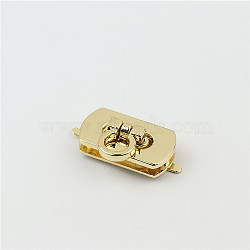 Alloy Latches, Purse Locks, DIY Bag Making Accessories, Rectangle, Golden, 2.5x1.7cm(WG65152-01)