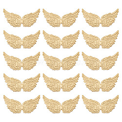 15Pcs Cloth Ornament Accessories, for Garment Decoration, Christmas Theme, Wing, Gold, 12.5x7cm(DIY-DC0002-64A)