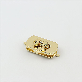 Alloy Latches, Purse Locks, DIY Bag Making Accessories, Rectangle, Golden, 2.5x1.7cm