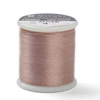 MIYUKI Beading Nylon Thread B, 330 DTEX/0.203mm/0.008", for Seed Beads, #4, Dark Salmon, 0.16mm, 55 yards(50 meters)/roll