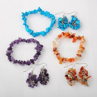 Mixed Color Mixed Stone Bracelets & Earrings