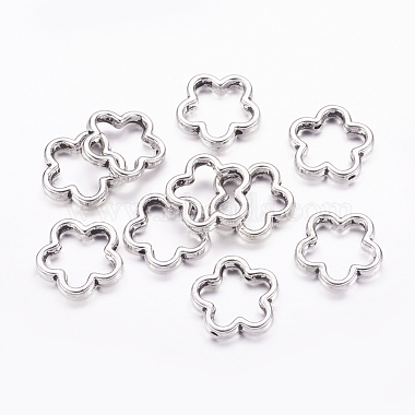 15mm Antique Silver Flower Alloy Beads