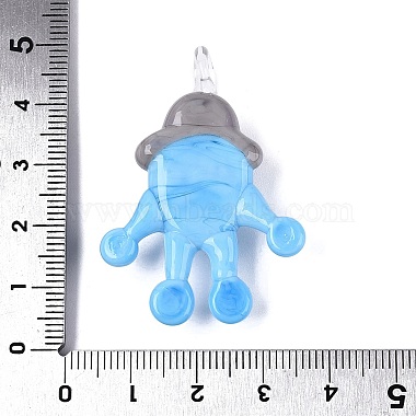 Handmade Lampwork Pendants(LAMP-N034-21B)-3