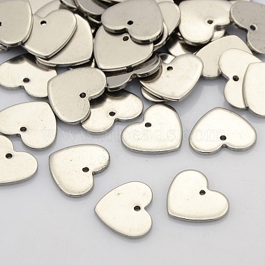 Heart 304 Stainless Steel Stamping Blank Tag Charms(STAS-N025-09)-2