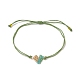 Handmade Japanese Seed Heart Link Bracelets(BJEW-MZ00011)-2