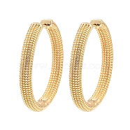 Brass Hoop Earrings, Ring, Light Gold, 23.5x25x3mm(EJEW-I289-03KCG)
