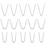 Elite 30Pcs 3 Style V Shape 204 Stainless Steel & Nylon Bra Underwire, Sturdy Metal Bra Wire for Evening Dress, Stainless Steel Color, 28~38x15~25x3mm, 10pcs/style(STAS-PH0005-40)