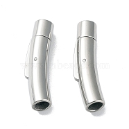Column 316 Surgical Stainless Steel Bayonet Clasps, Stainless Steel Color, 28x6mm, Hole: 4mm(STAS-A021-4mm)