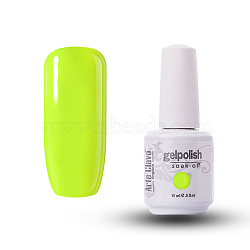 15ml Special Nail Gel, for Nail Art Stamping Print, Varnish Manicure Starter Kit, Green Yellow, Bottle: 34x80mm(MRMJ-P006-D101)
