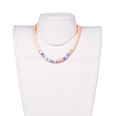 Handmade Polymer Clay Heishi Beaded Necklaces(NJEW-JN02449-01)-4