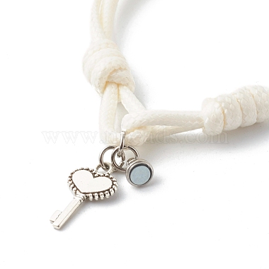 Bracelets réglables en corde de polyester ciré coréen(BJEW-TA00001)-7