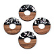 Opaque Resin & Walnut Wood Pendants(RESI-N039-63C)-1