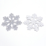 Christmas Snowflake Rhinestone Patches, Iron/Sew on Appliques, Costume Accessories, for Clothes, Bag Pants, Shoes, Cellphone Case, Silver, 95x95x2.5mm(DIY-WH0203-24B)