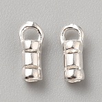925 Sterling Silver Cord End, Silver, 7.5x3x2mm, Hole: 1.5mm, Inner Diameter: 1.6mm(STER-WH0019-14B)
