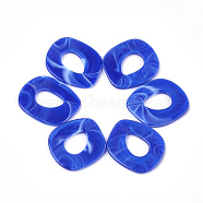 Acrylic Linking Rings, Quick Link Connectors, For Jewelry Chains Making, Imitation Gemstone Style, Blue, 51.5x45x3.5mm, Hole: 23x16mm, about: 78pcs/500g(OACR-S021-29A)