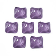 Transparent Resin Cabochons, Water Ripple Cabochons, Square, Purple, 16x16x8.5~9mm(CRES-N031-004A-B02)