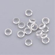 Brass Spacer Beads, Rondelle, Silver Color Plated, 3.5x1mm(EC0823.5mm-S)