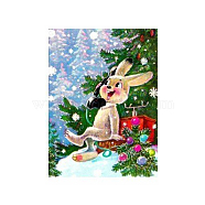 DIY Easter Theme Rabbit Pattern Full Drill Diamond Painting Canvas Kits, with Resin Rhinestones, Diamond Sticky Pen, Plastic Tray Plate and Glue Clay, Mixed Color, 405x300x0.2mm, Rhinestone: about 2.5mm in diameter, 1mm thick, 21bags(DIY-G074-01D)