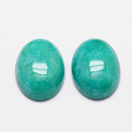 Imitation Amazonite Cabochons, Synthetic, Dyed, Oval, Turquoise, 18x13x6mm(G-K021-18x13mm-09)