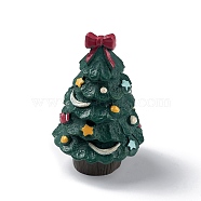 Christmas Theme Resin Display Decoration, for Home Desktop Decoration, Christmas Tree, Bowknot, 38.5x38x62.5mm(DJEW-R008-02A)