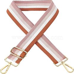 Cotton Adjustable Folk Custom Stripe Pattern Bag Strap, with Zinc Alloy Clasps, for Bag Replacement Accessories, Colorful, 79x4cm(FIND-WH0077-83)