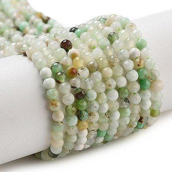 Natural Serpentine Beads Strands, Faceted, Round, 3mm, Hole: 0.8mm, about 140pcs/strand, 15.35''(39cm)