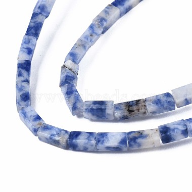 Perles de jaspe tache bleue naturelle(G-S299-139)-3