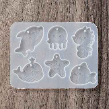 Starfish/Whale/Octopus Pendant DIY Silicone Mold(DIY-K073-09A)-3