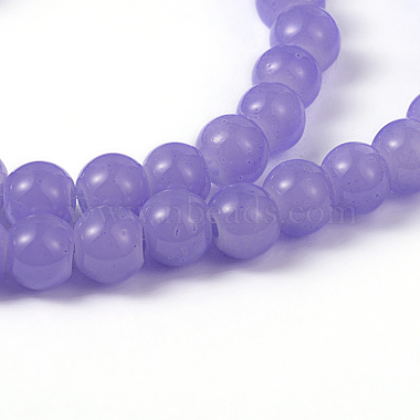 Imitation Jade Glass Beads Strands(X-DGLA-S076-6mm-27)-2