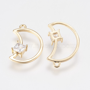 Brass Micro Pave Cubic Zirconia Charms(KK-A144-017G)-2