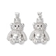 Brass Micro Pave Cubic Zirconia Pendants(KK-M240-04F)-1