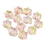 633Pcs Transparent Two Tone Acrylic Beads, Flower, Pink, 15x17x7mm, Hole: 1.5mm, about 633pcs/500g(MACR-K359-18A)
