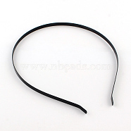 Electrophoresis Hair Accessories Iron Hair Band Findings, Black, 105~115mm(OHAR-Q042-008A-02)