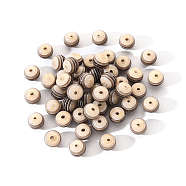 50Pcs Transparent Stripe Resin Beads, Round, Tan, 1/4 inch(8mm), Hole: 2mm, 50pcs/Bag(RESI-YW0001-02A)