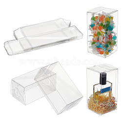 24Pcs Rectangle Transparent Plastic PVC Box Gift Packaging, Waterproof Folding Box, for Toys & Molds, Clear, Box: 7x7x14.1cm(CON-NB0002-15B)