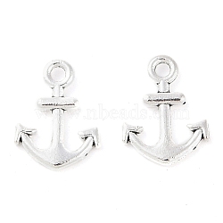 Tibetan Style Alloy Charms, Anchor, Cadmium Free & Lead Free, Antique Silver, 13.8x10.5x2mm, Hole: 1.8mm, about 2320pcs/1000g(TIBEP-S297-14AS-RS)