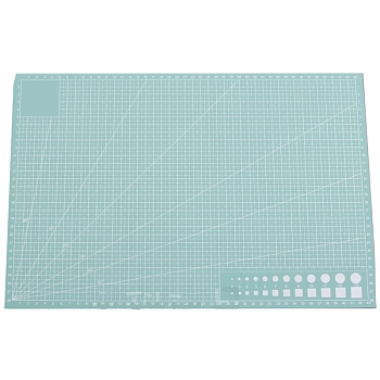 A3 Plastic Cutting Mat, Cutting Board, for Craft Art, Rectangle, Medium Aquamarine, 29.7x42cm
