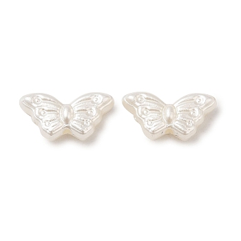 ABS Imitation Pearl Beads, Butterfly, Ghost White, 8x15x4.5mm, Hole: 1.2mm