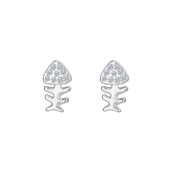 Cute Stainless Steel Fish Stud Earrings for Women