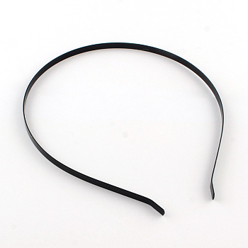 Electrophoresis Hair Accessories Iron Hair Band Findings, Black, 105~115mm