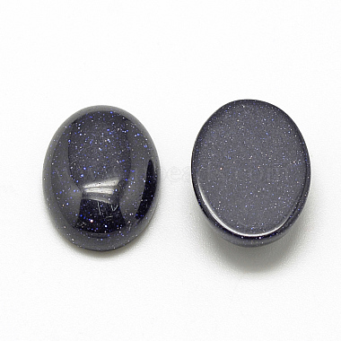 Synthetic Blue Goldstone Cabochons(G-R415-30x40-34)-2
