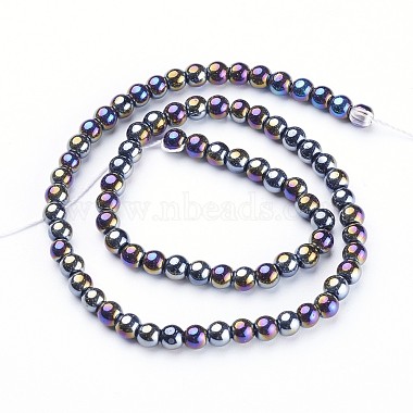 Glass Beads Strands(GR4mm27Y-AB)-3